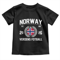 Norway Soccer Football Fan 2026 Norwegian Flag Toddler T Shirt