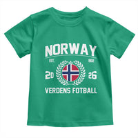Norway Soccer Football Fan 2026 Norwegian Flag Toddler T Shirt