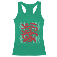 England Flag Lion Symbol English Pride Racerback Tank Top