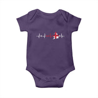 England Heartbeat EKG English Flag Map Baby Onesie