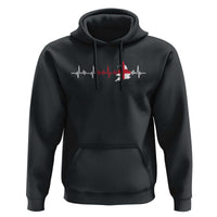 England Heartbeat EKG English Flag Map Hoodie