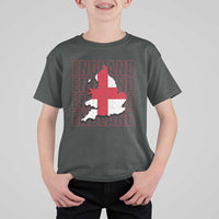 England Map St George's Cross English Roots T Shirt For Kid
