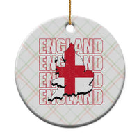 England Map St George's Cross English Roots Ceramic Ornament