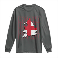 England Map St George's Cross English Roots Long Sleeve Shirt