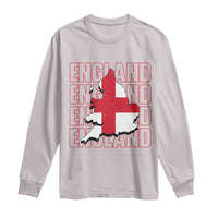 England Map St George's Cross English Roots Long Sleeve Shirt