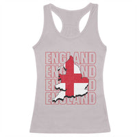 England Map St George's Cross English Roots Racerback Tank Top