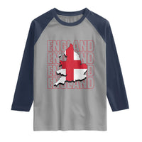 England Map St George's Cross English Roots Raglan Shirt