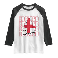 England Map St George's Cross English Roots Raglan Shirt