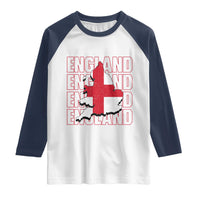 England Map St George's Cross English Roots Raglan Shirt