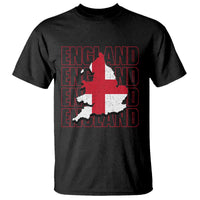 England Map St George's Cross English Roots T Shirt