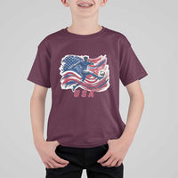 USA Soccer Fan American Flag T Shirt For Kid