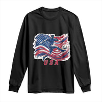 USA Soccer Fan American Flag Long Sleeve Shirt