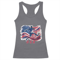 USA Soccer Fan American Flag Racerback Tank Top