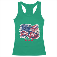 USA Soccer Fan American Flag Racerback Tank Top