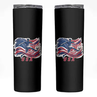 USA Soccer Fan American Flag Skinny Tumbler