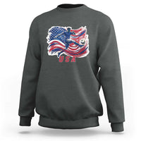 USA Soccer Fan American Flag Sweatshirt