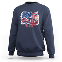 USA Soccer Fan American Flag Sweatshirt
