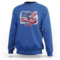 USA Soccer Fan American Flag Sweatshirt