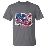 USA Soccer Fan American Flag T Shirt