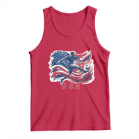 USA Soccer Fan American Flag Tank Top