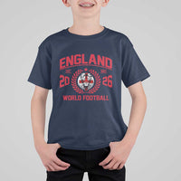 England Football Flag T Shirt For Kid Lion St George Cross Soccer Fan Patriotic