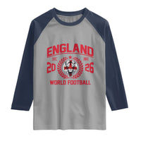 England Football Flag Raglan Shirt Lion St George Cross Soccer Fan Patriotic
