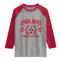 England Football Flag Raglan Shirt Lion St George Cross Soccer Fan Patriotic