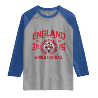 England Football Flag Raglan Shirt Lion St George Cross Soccer Fan Patriotic