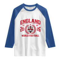 England Football Flag Raglan Shirt Lion St George Cross Soccer Fan Patriotic
