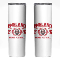England Football Flag Skinny Tumbler Lion St George Cross Soccer Fan Patriotic