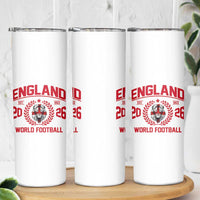 England Football Flag Skinny Tumbler Lion St George Cross Soccer Fan Patriotic