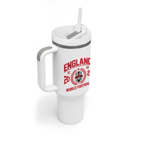 England Football Flag Tumbler With Handle Lion St George Cross Soccer Fan Patriotic