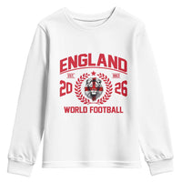 England Football Flag Youth Sweatshirt Lion St George Cross Soccer Fan Patriotic