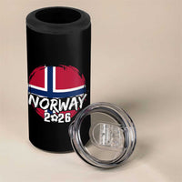 Norway 2026 Soccer Football Fan Norwegian Flag 4 in 1 Can Cooler Tumbler