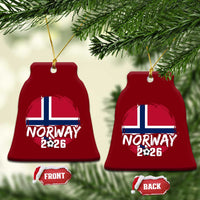 Norway 2026 Soccer Football Fan Norwegian Flag Ceramic Ornament
