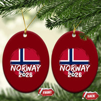 Norway 2026 Soccer Football Fan Norwegian Flag Ceramic Ornament
