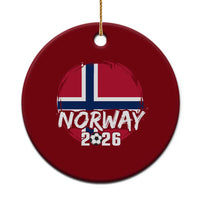 Norway 2026 Soccer Football Fan Norwegian Flag Ceramic Ornament