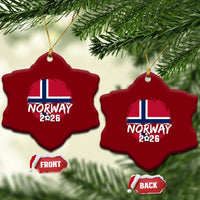 Norway 2026 Soccer Football Fan Norwegian Flag Ceramic Ornament