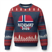 Norway 2026 Soccer Football Fan Norwegian Flag Ugly Christmas Sweater