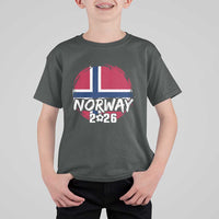 Norway 2026 Soccer Football Fan Norwegian Flag T Shirt For Kid