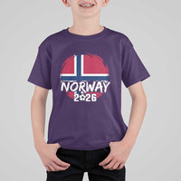 Norway 2026 Soccer Football Fan Norwegian Flag T Shirt For Kid