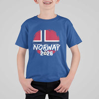Norway 2026 Soccer Football Fan Norwegian Flag T Shirt For Kid