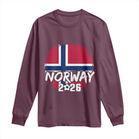 Norway 2026 Soccer Football Fan Norwegian Flag Long Sleeve Shirt