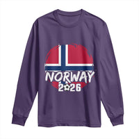 Norway 2026 Soccer Football Fan Norwegian Flag Long Sleeve Shirt