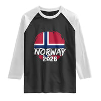 Norway 2026 Soccer Football Fan Norwegian Flag Raglan Shirt