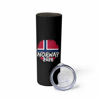 Norway 2026 Soccer Football Fan Norwegian Flag Skinny Tumbler