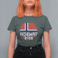 Norway 2026 Soccer Football Fan Norwegian Flag T Shirt For Women