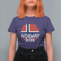 Norway 2026 Soccer Football Fan Norwegian Flag T Shirt For Women