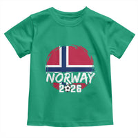 Norway 2026 Soccer Football Fan Norwegian Flag Toddler T Shirt