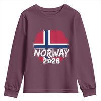 Norway 2026 Soccer Football Fan Norwegian Flag Youth Sweatshirt